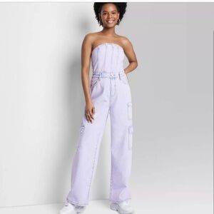 Wild Fable Strapless Jean Jumpsuit cc.